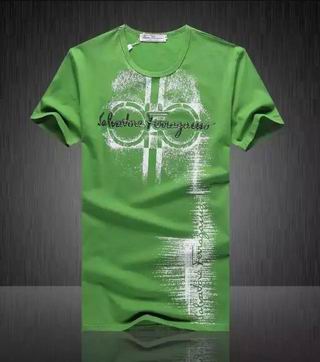 Ferragamo Men Short T-shirt in green 2017 new style